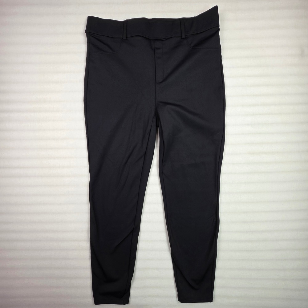 Halara Black High Waisted Stretchy Work Pants skinny Leg size XL 7/8 length